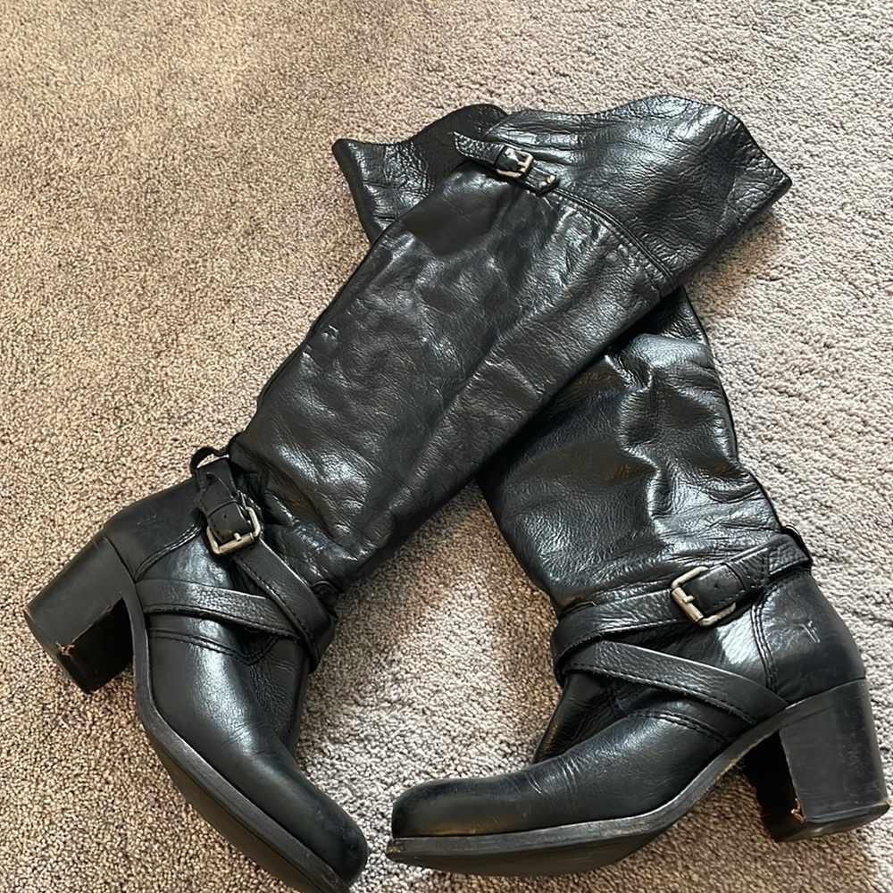 Black Frye heeled over the knee boot